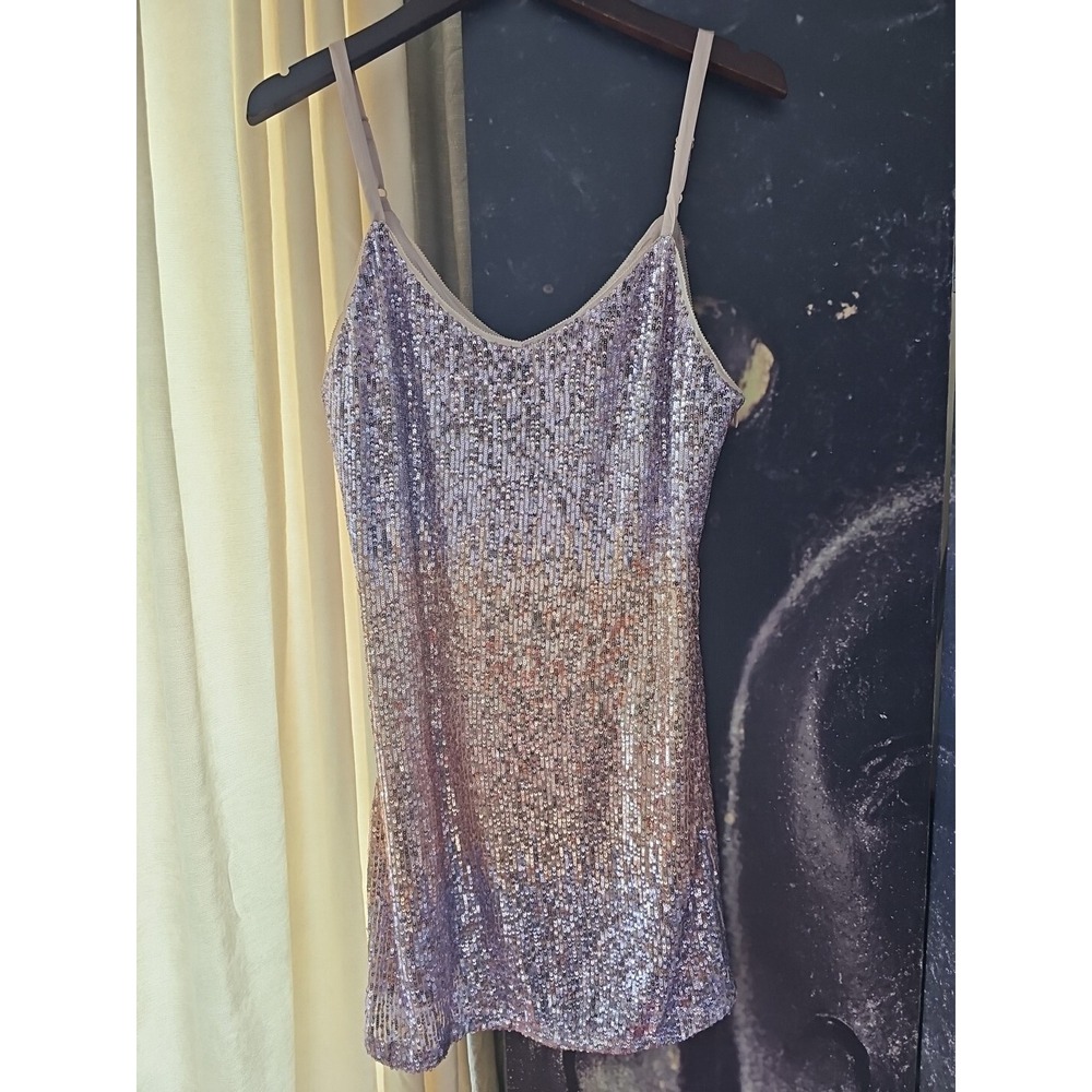 SKIES ARE BLUE Women's Ombre Spaghetti Strap Scoop Neck Bodycon Dress Size S NEW